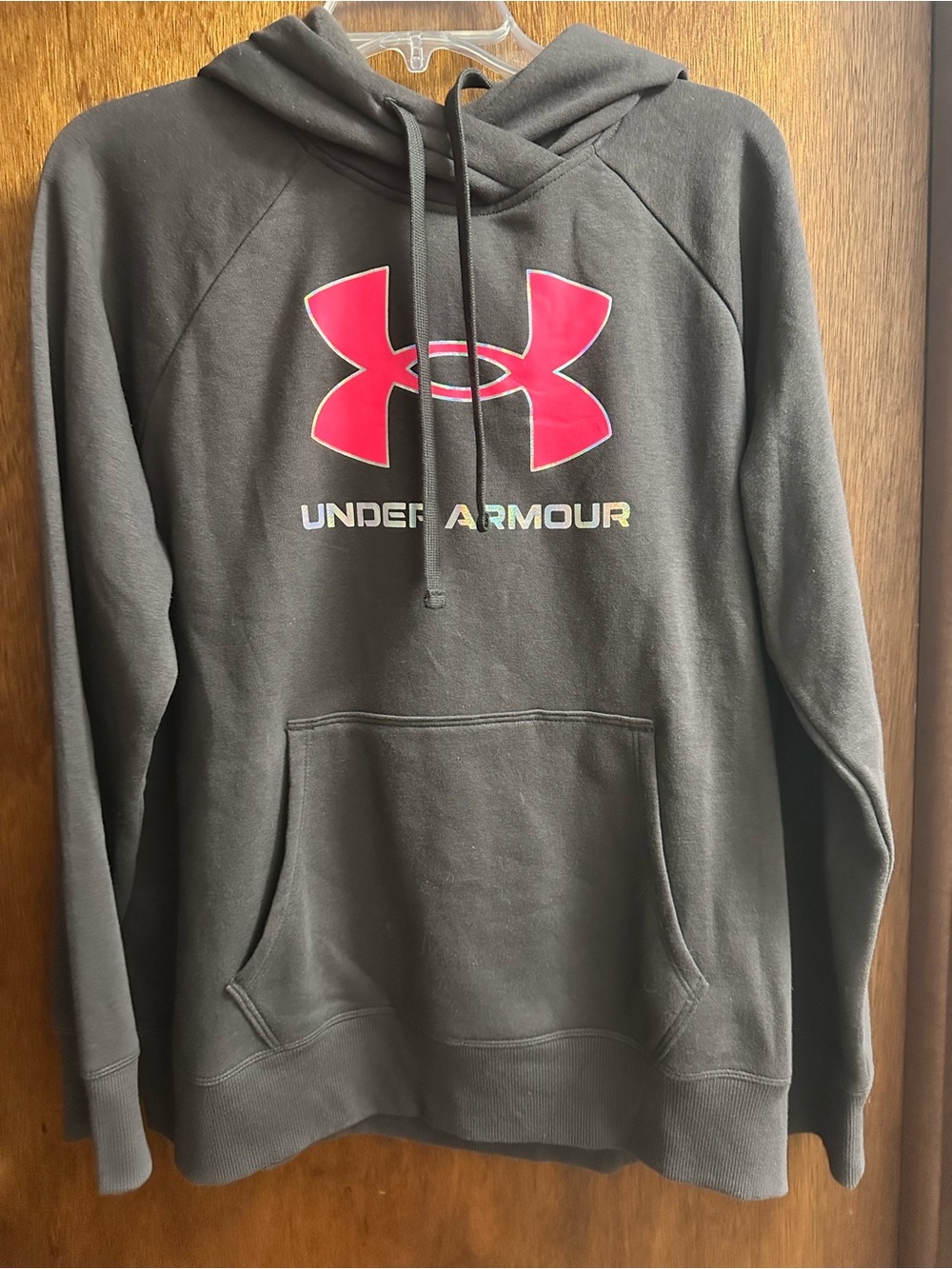 Under Armour hoodie with pink logo